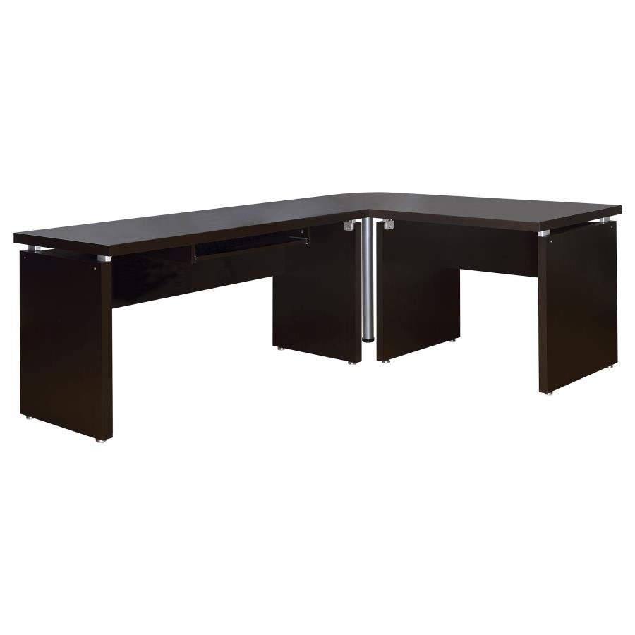 Skylar Brown L-shape Desk - furniture place usa