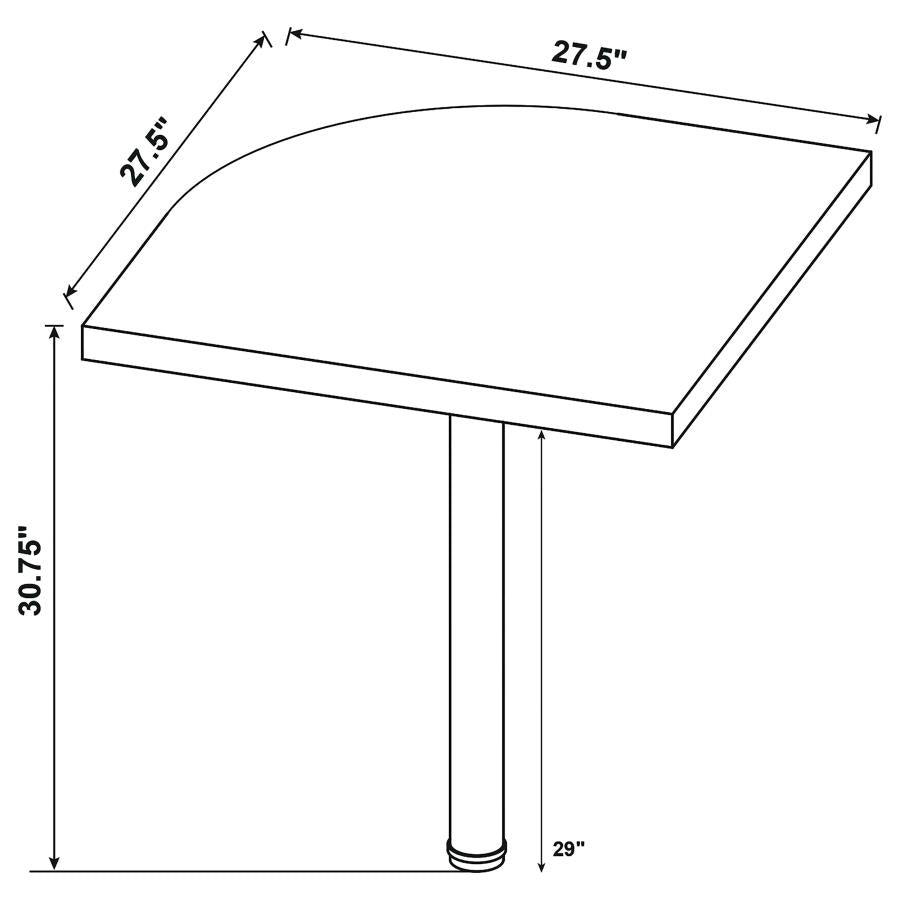 Skylar Brown Corner Table - furniture place usa