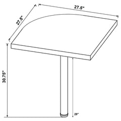 Skylar Brown Corner Table - furniture place usa