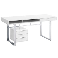 Whitman White Computer Desk - furniture place usa