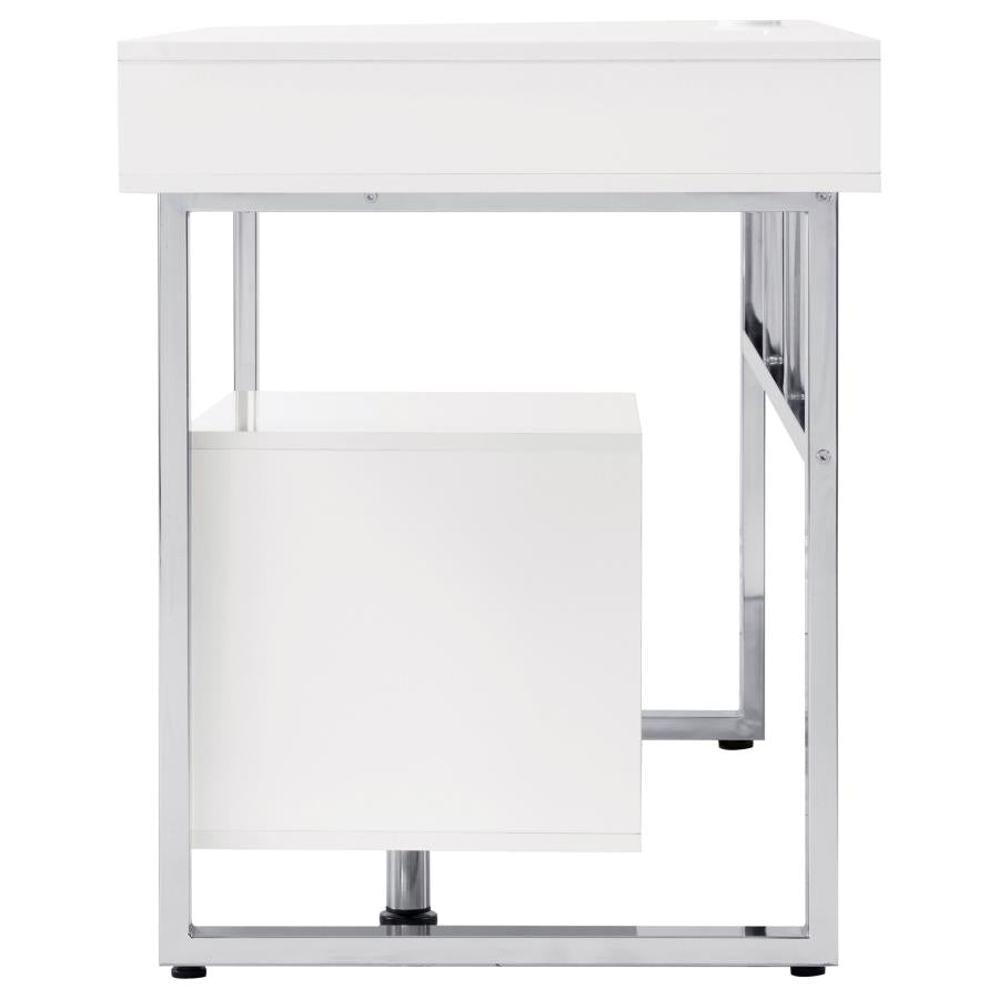 Whitman White Computer Desk - furniture place usa