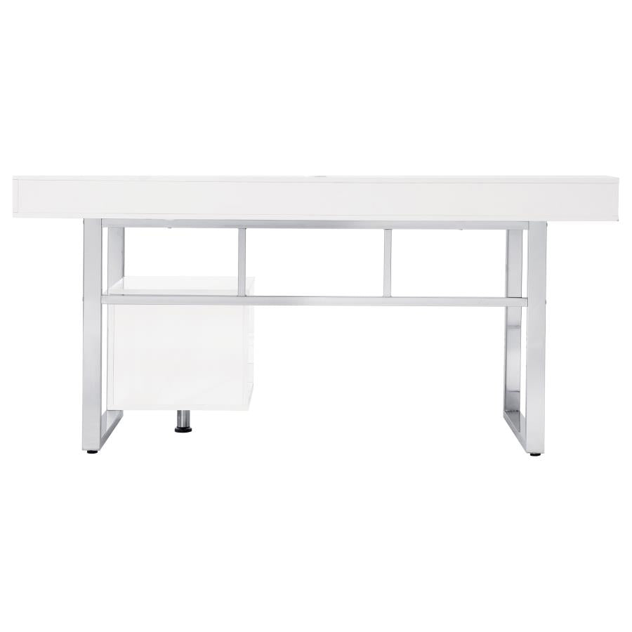 Whitman White Computer Desk - furniture place usa