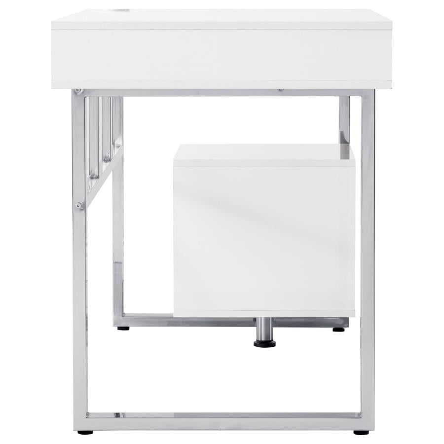 Whitman White Computer Desk - furniture place usa