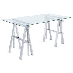 Statham Silver Adjustable Desk - furniture place usa