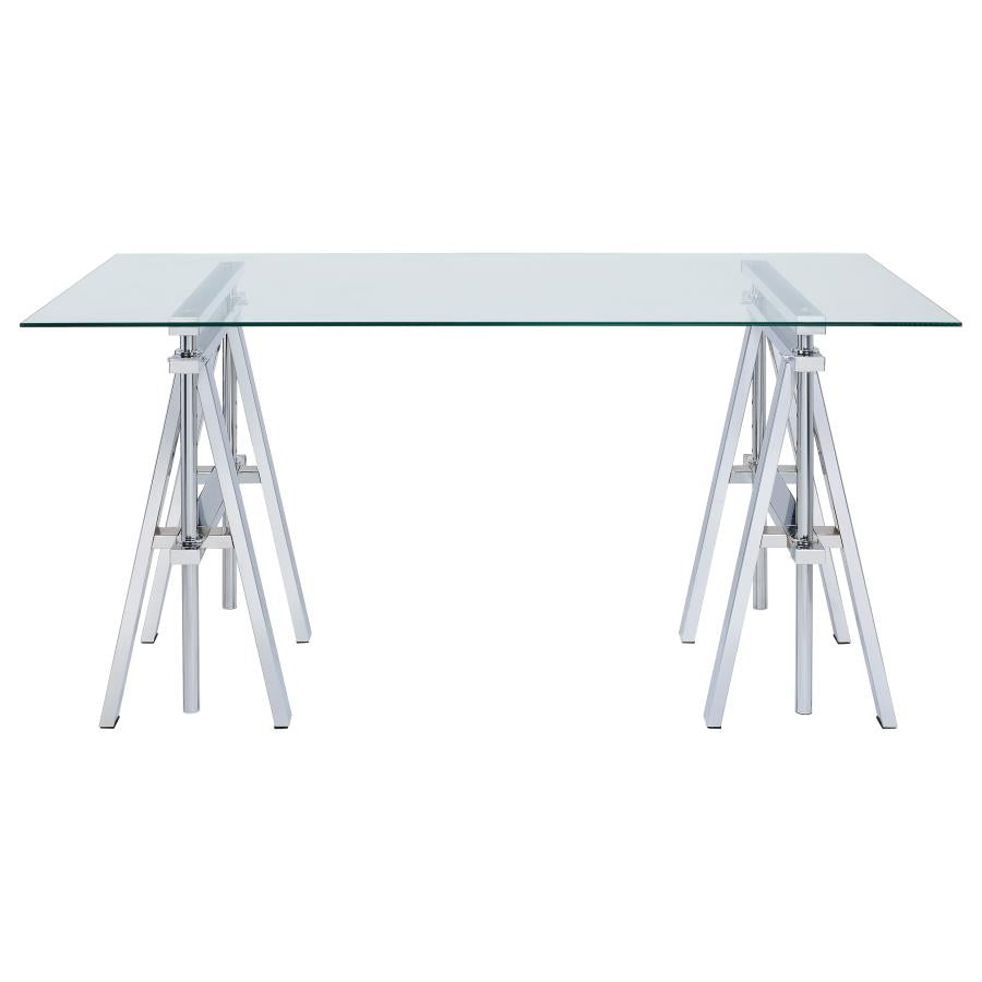 Statham Silver Adjustable Desk - furniture place usa