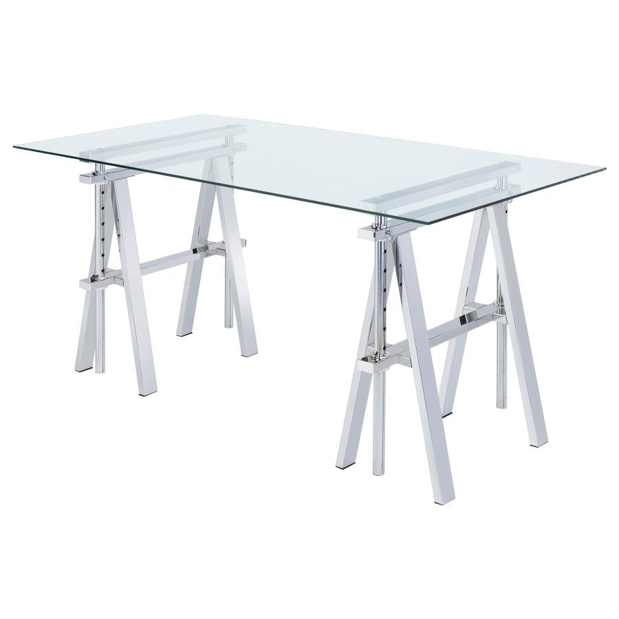 Statham Silver Adjustable Desk - furniture place usa