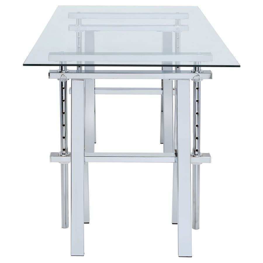 Statham Silver Adjustable Desk - furniture place usa