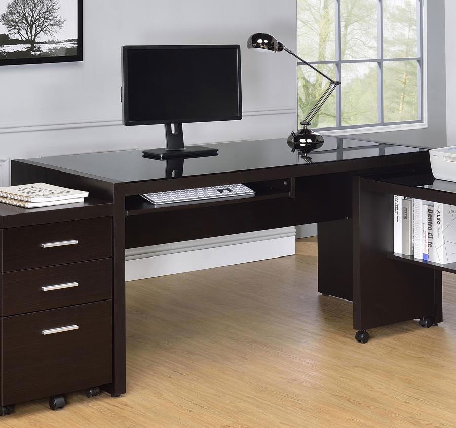 Skeena Brown Computer Desk - furniture place usa