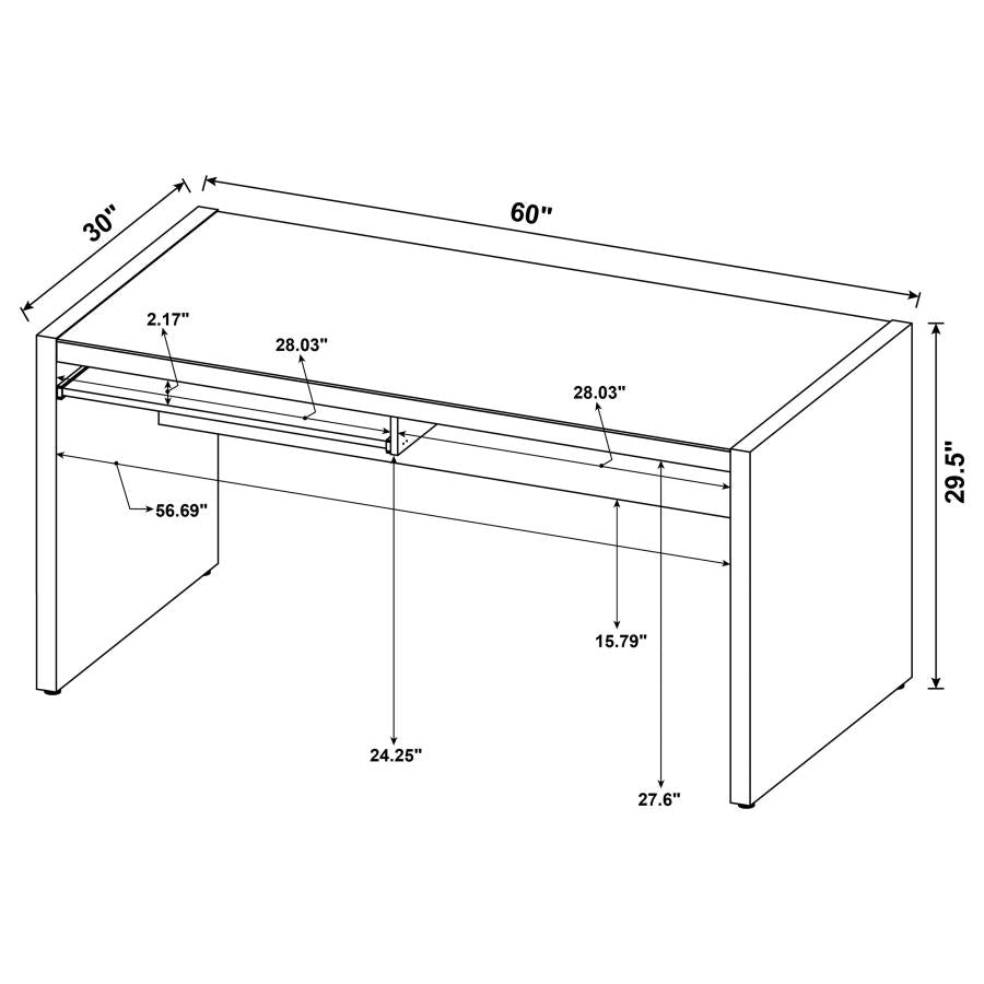 Skeena Brown Computer Desk - furniture place usa