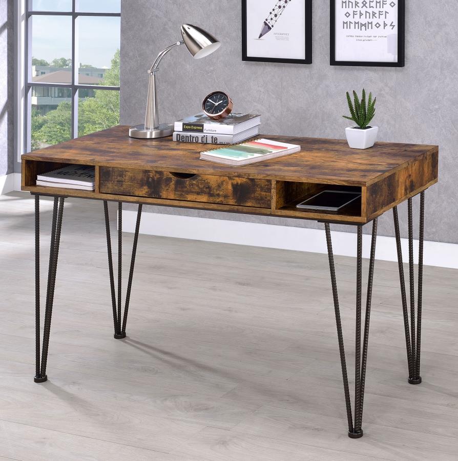 Olvera Brown Writing Desk - furniture place usa