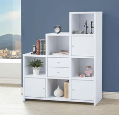 Spencer White Bookcase - furniture place usa