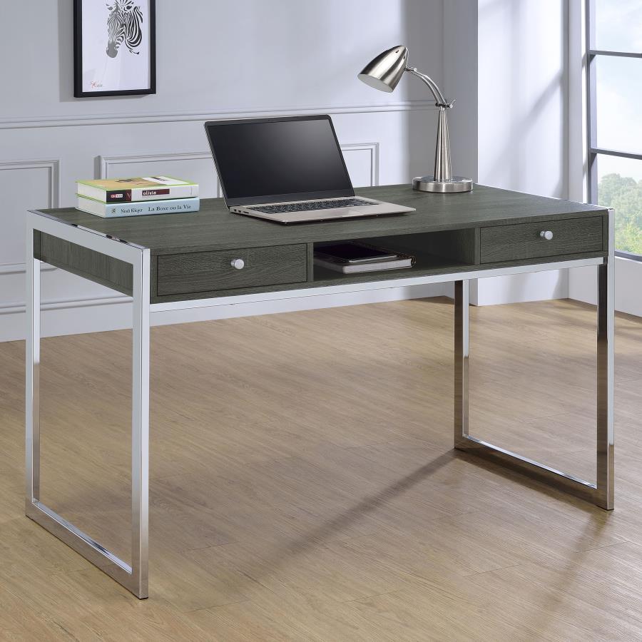 Wallice Grey Writing Desk - furniture place usa