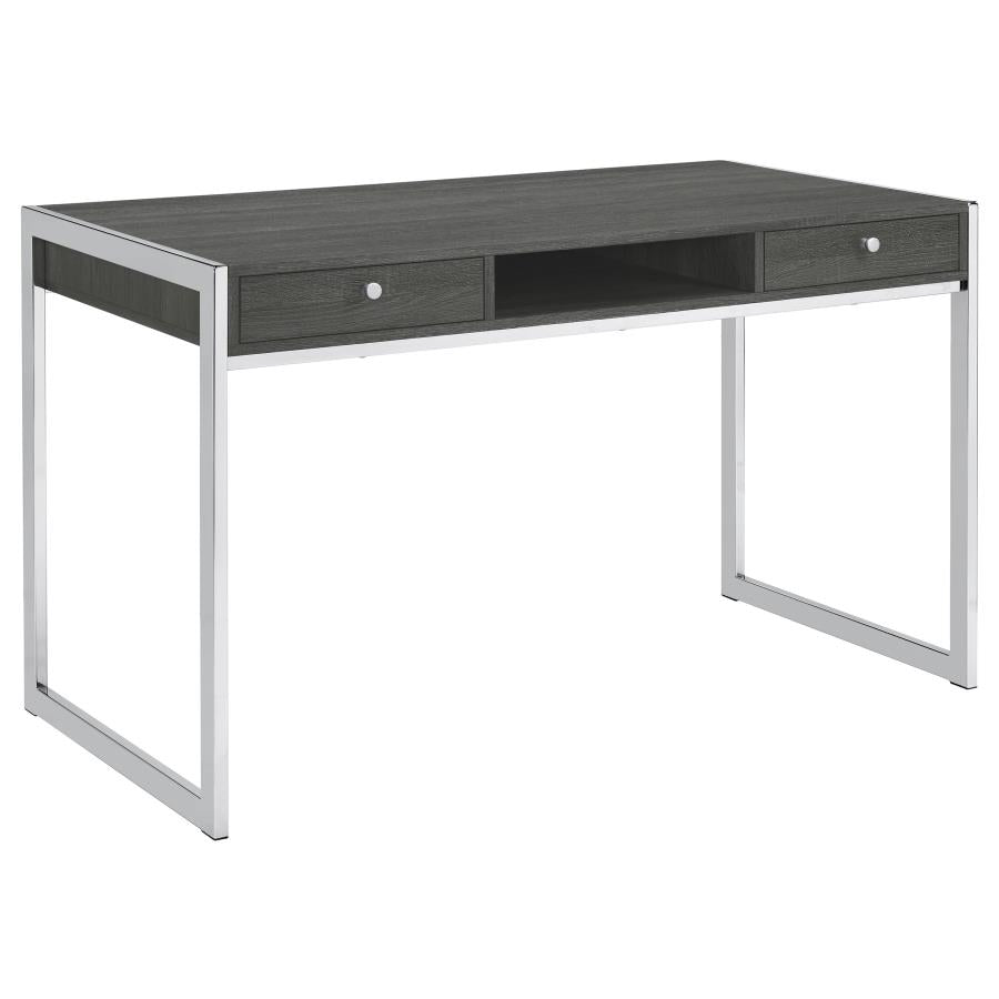 Wallice Grey Writing Desk - furniture place usa