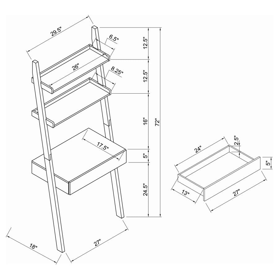 Colella Brown Writing Desk - furniture place usa