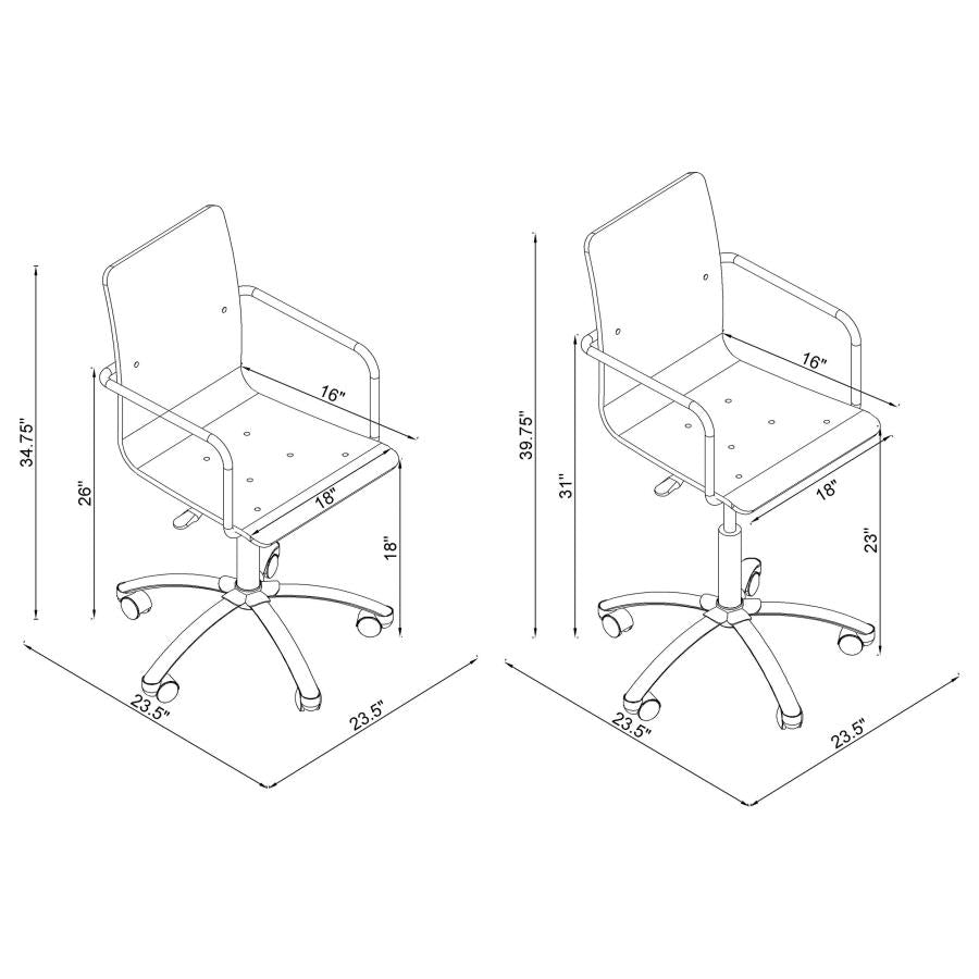 Amaturo Clear Office Chair - furniture place usa