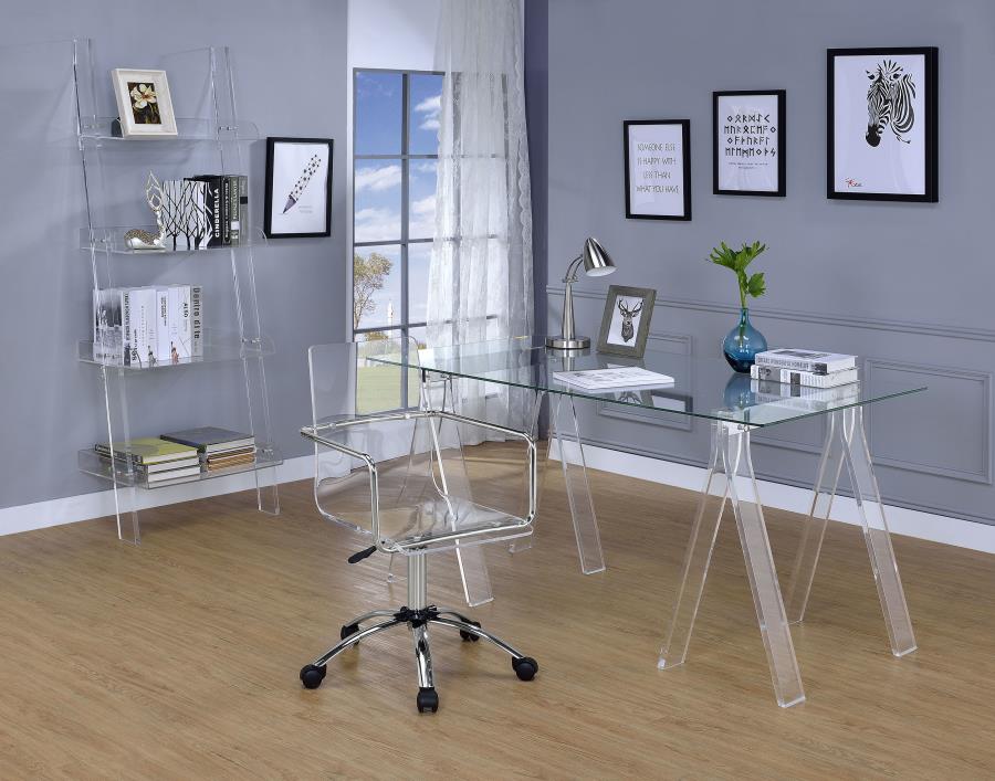 Amaturo Clear Office Chair - furniture place usa