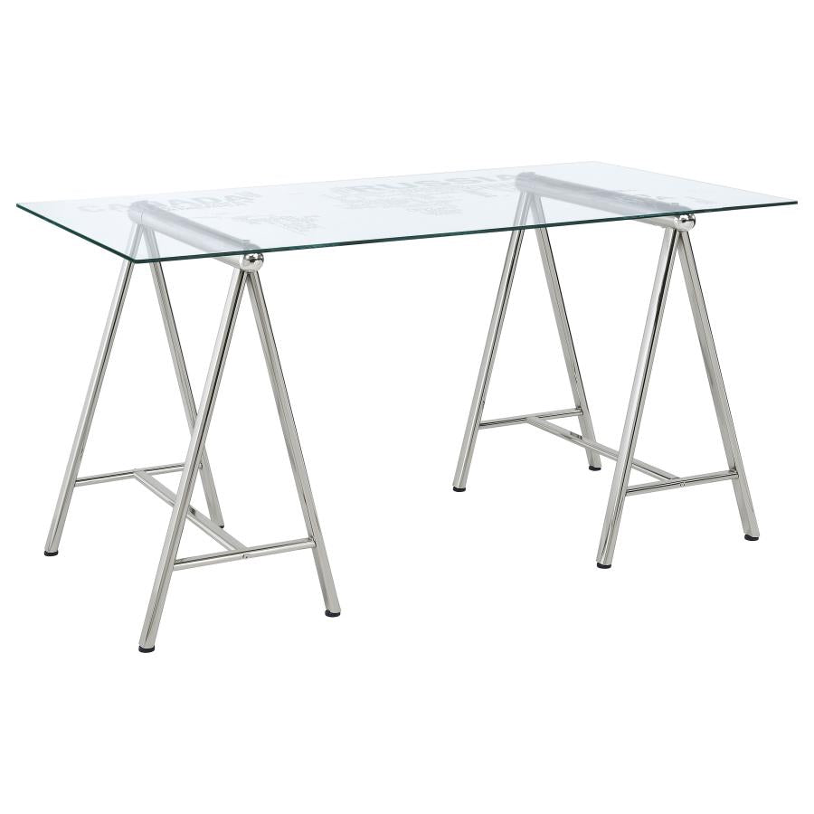 Patton Silver Writing Desk - furniture place usa