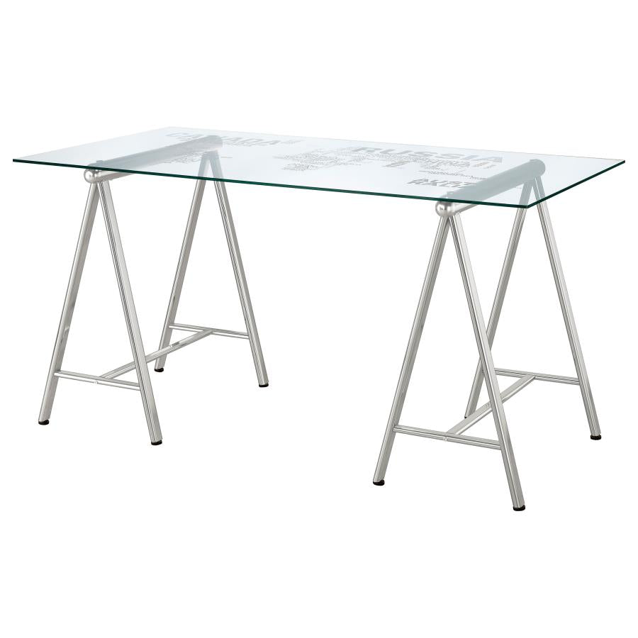 Patton Silver Writing Desk - furniture place usa