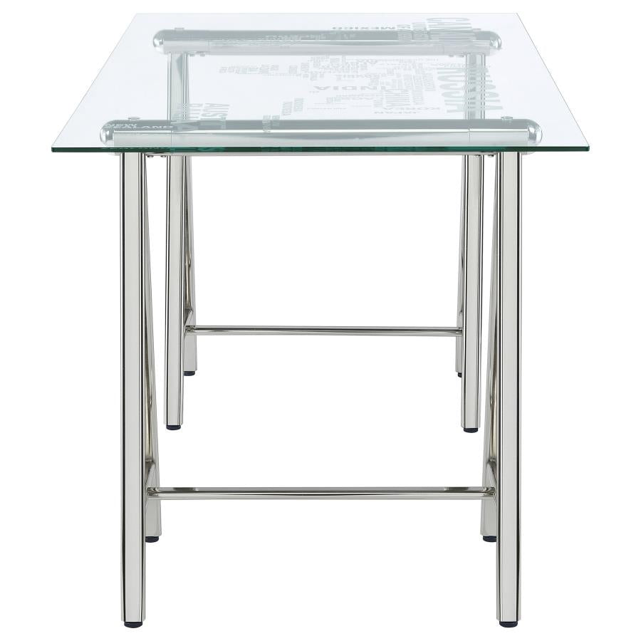 Patton Silver Writing Desk - furniture place usa