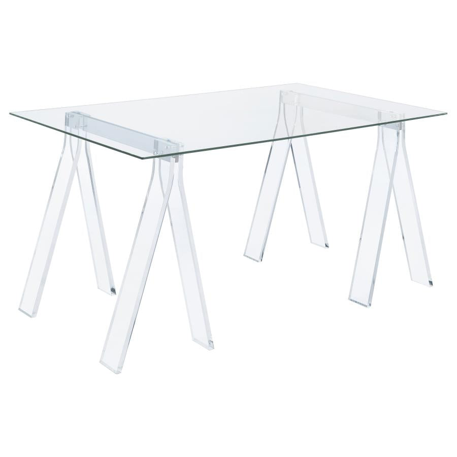 Amaturo Clear Writing Desk - furniture place usa