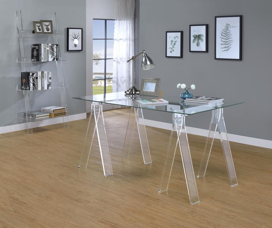 Amaturo Clear Writing Desk - furniture place usa