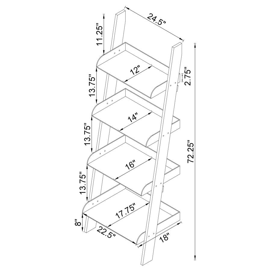 Amaturo Clear Bookcase - furniture place usa