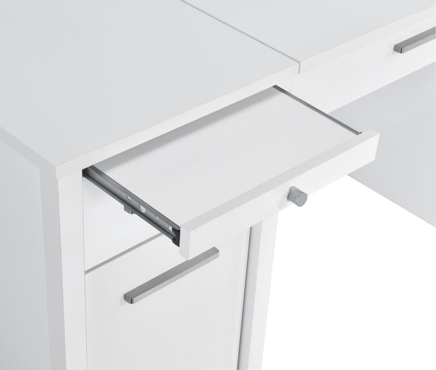 Dylan White Lift Top Computer Desk - furniture place usa