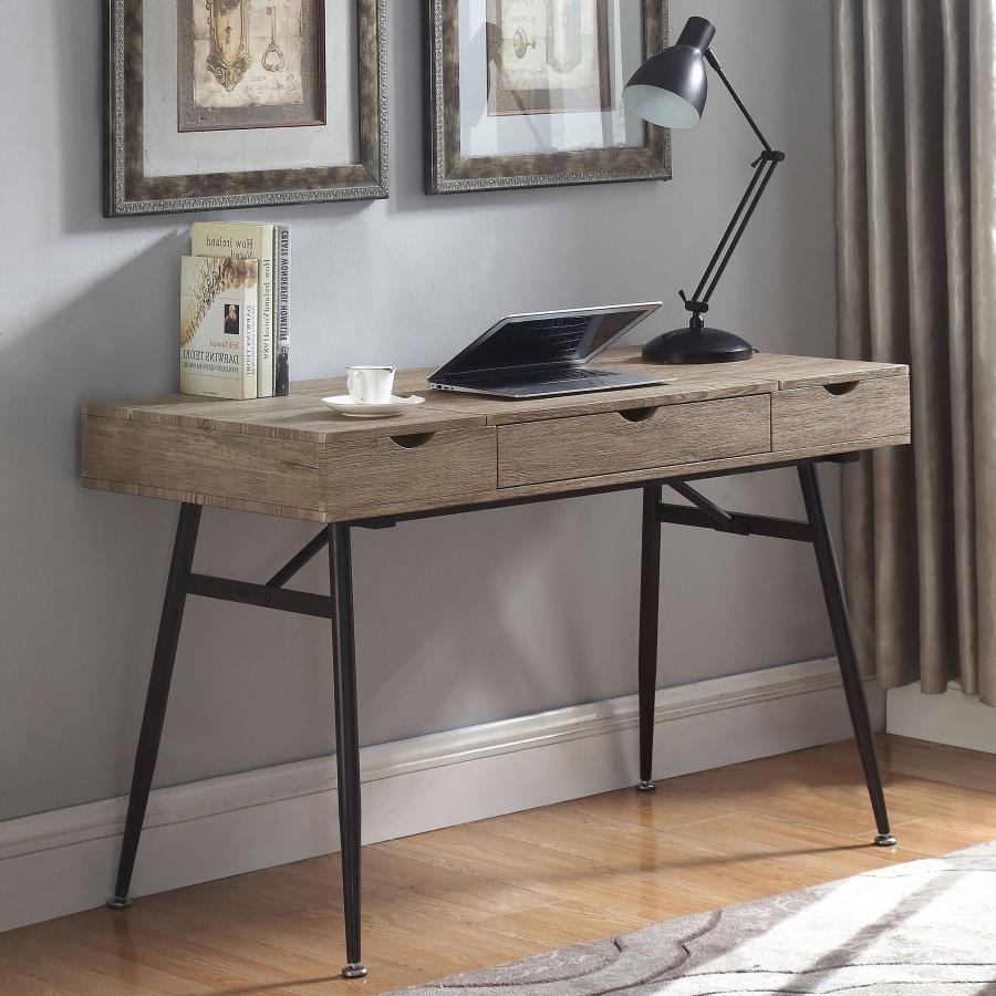 Rafael Brown Writing Desk - furniture place usa