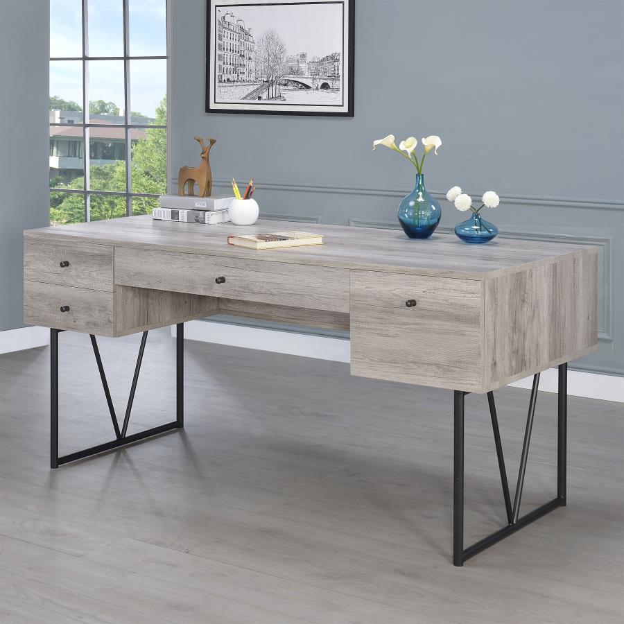 Analiese Grey Writing Desk - furniture place usa