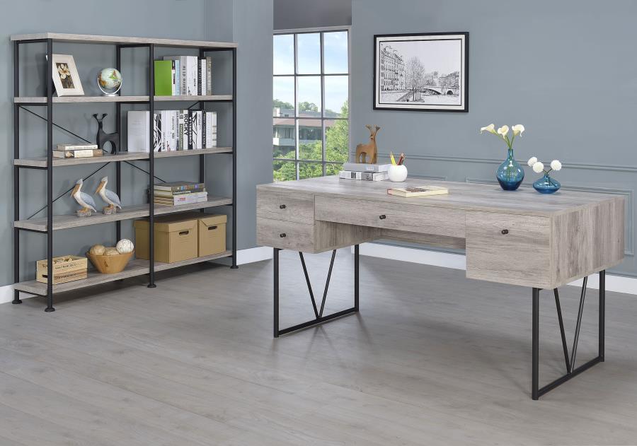 Analiese Grey Writing Desk - furniture place usa