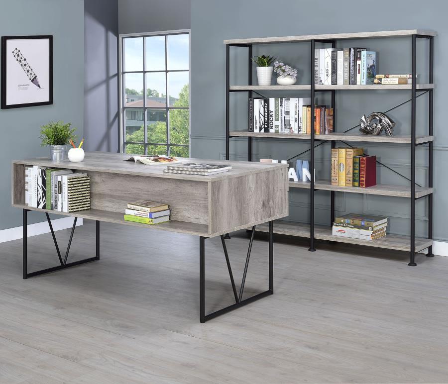 Analiese Grey Writing Desk - furniture place usa