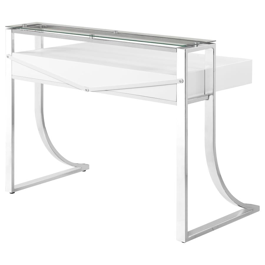 Gemma White Writing Desk - furniture place usa