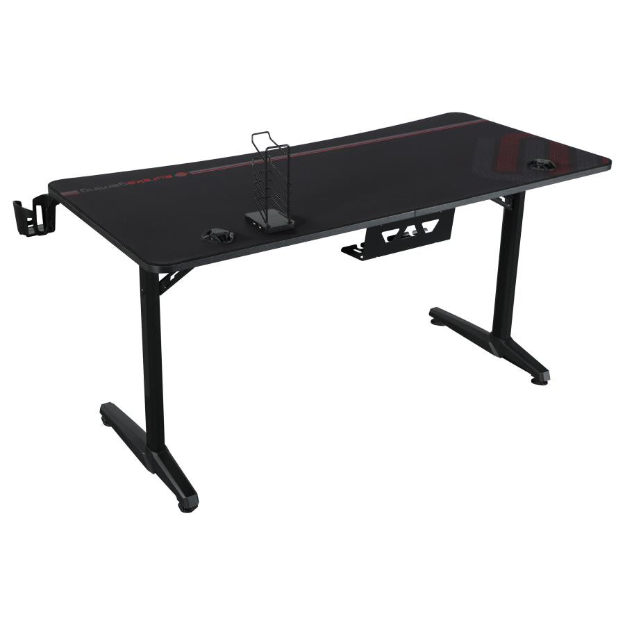 Tarnov Black Gaming Desk - furniture place usa