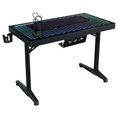 Avoca Black Gaming Desk - furniture place usa