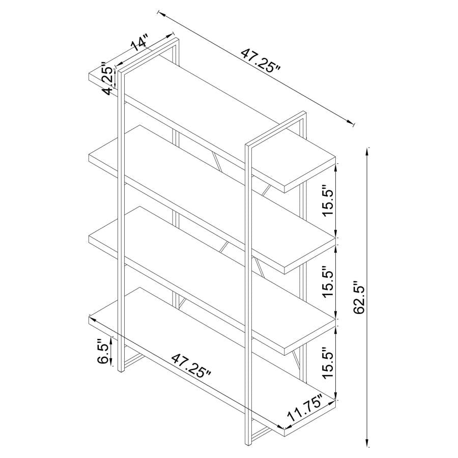 Grimma Grey Bookcase - furniture place usa