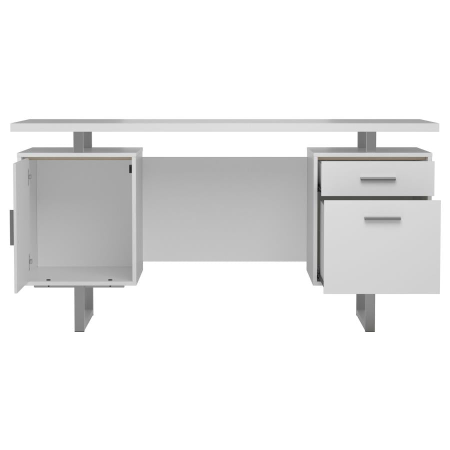 Lawtey White Computer Desk - furniture place usa