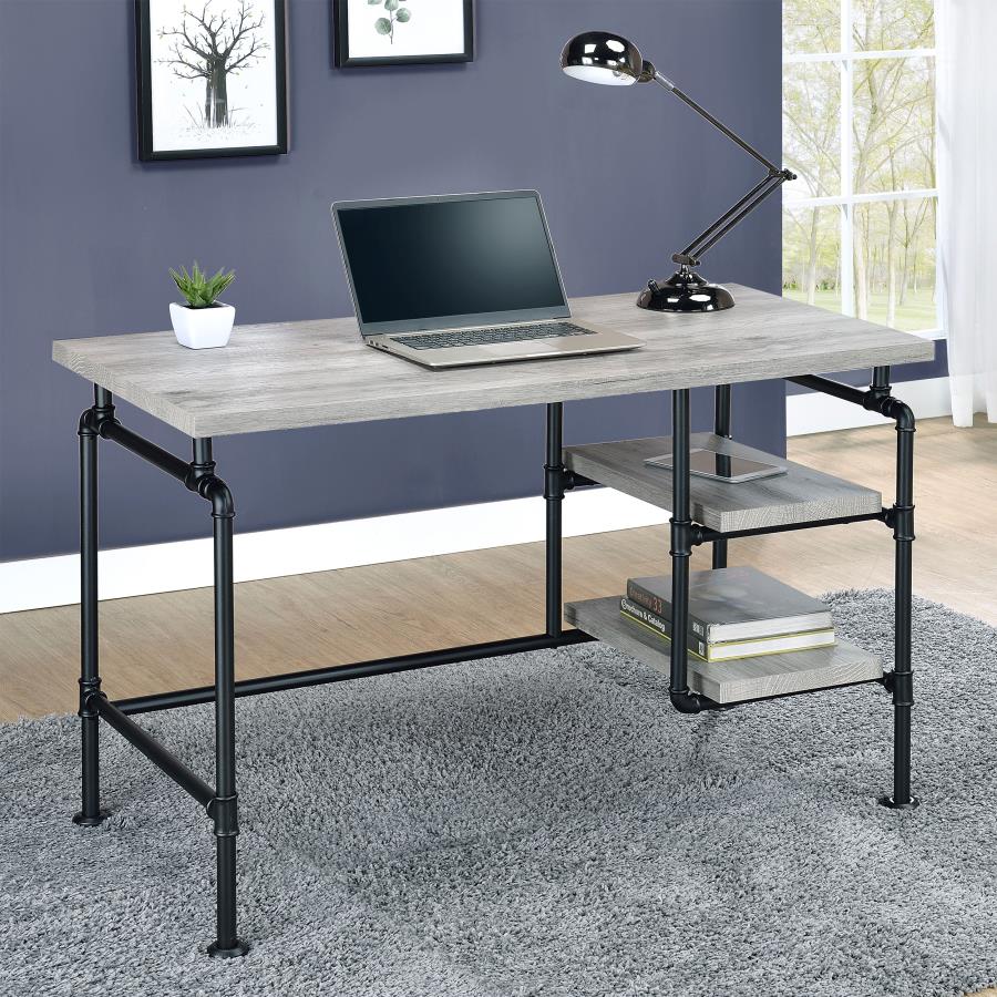 Delray Grey Writing Desk - furniture place usa