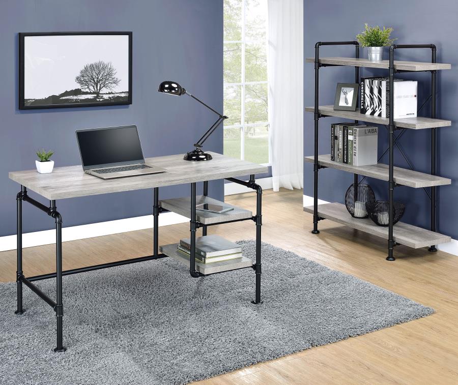 Delray Grey Writing Desk - furniture place usa