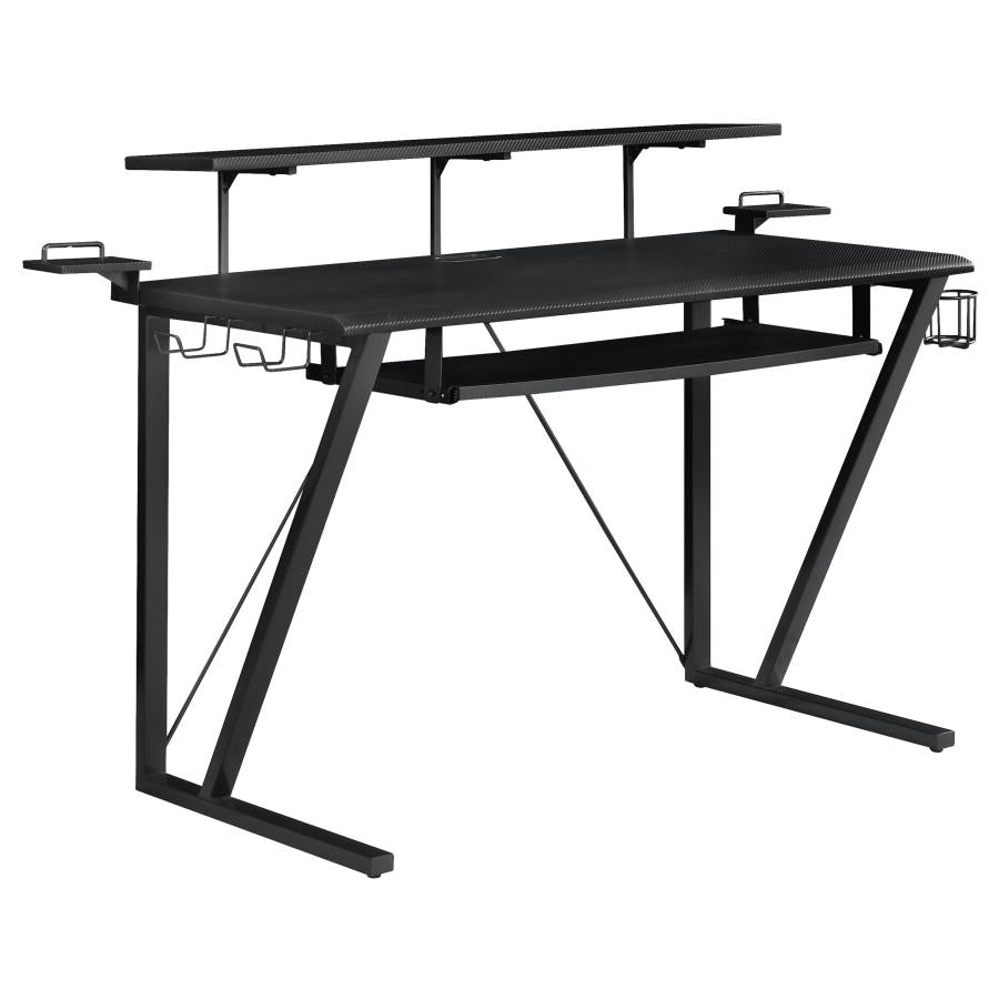 Wedalia Black Gaming Desk - furniture place usa