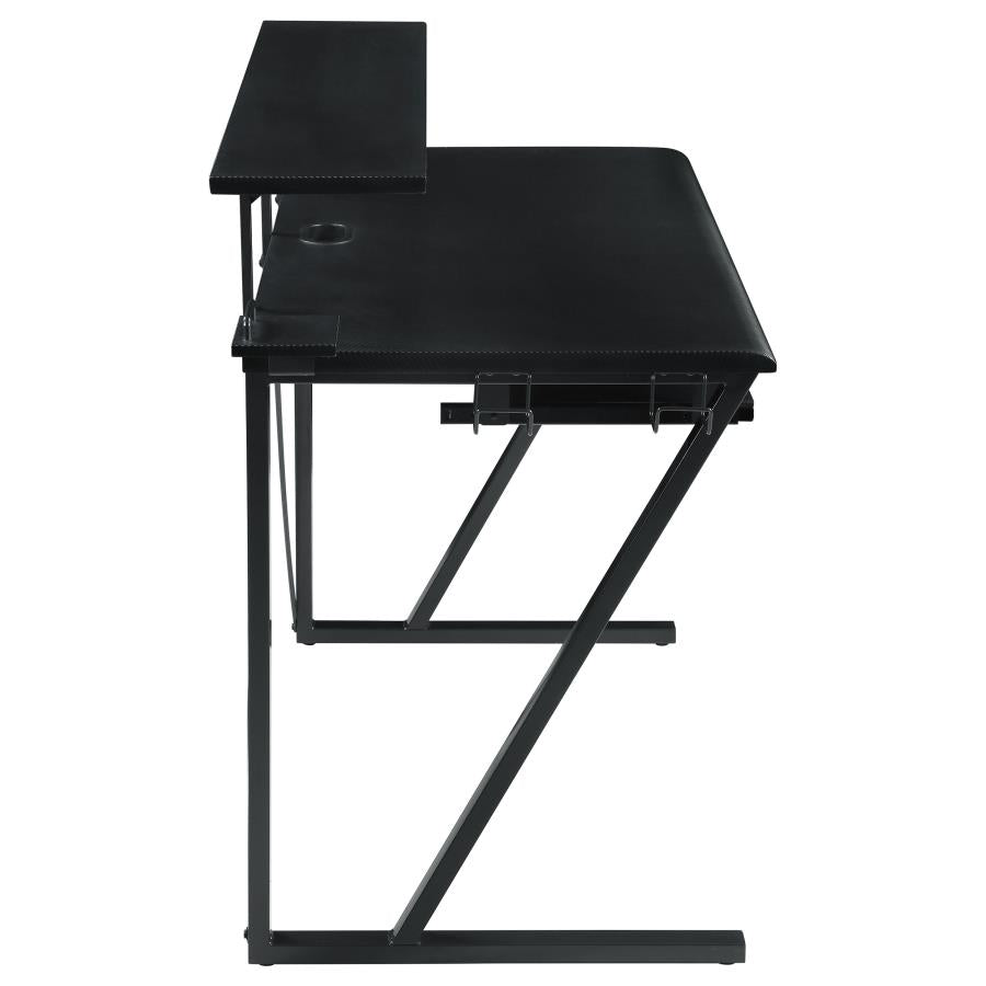 Wedalia Black Gaming Desk - furniture place usa