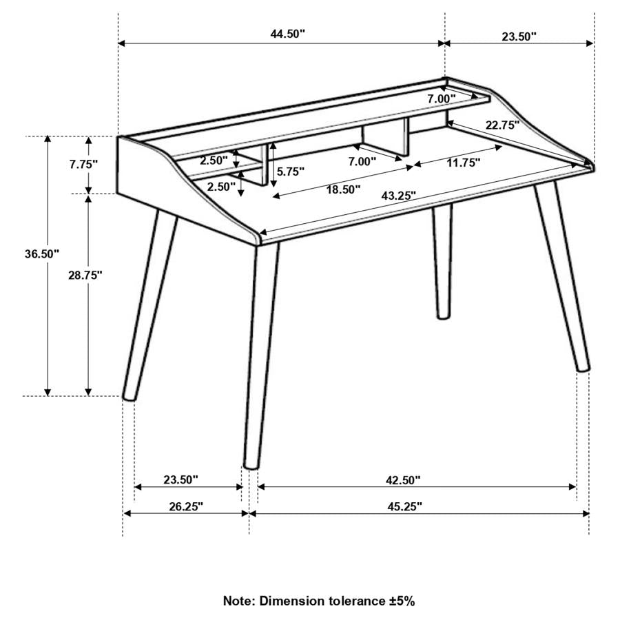 Percy Grey Writing Desk - furniture place usa