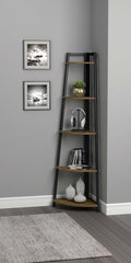 Jacksonville Brown Corner Bookcase - furniture place usa