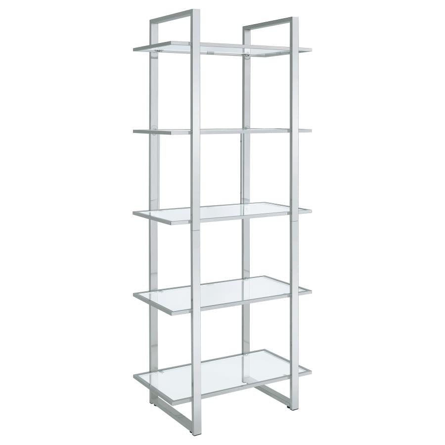 Hartford Silver Bookcase - furniture place usa