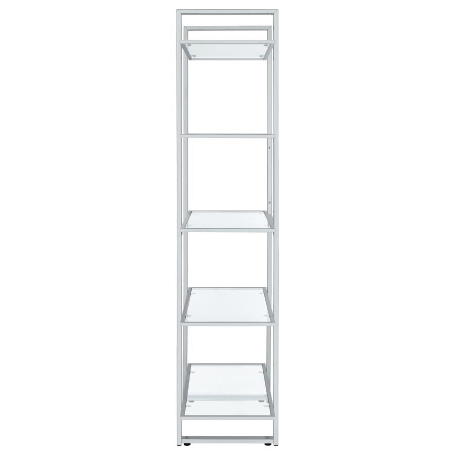 Hartford Silver Bookcase - furniture place usa