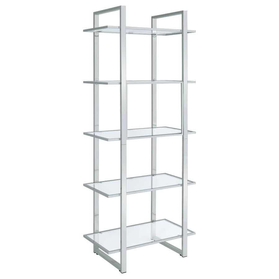 Hartford Silver Bookcase - furniture place usa