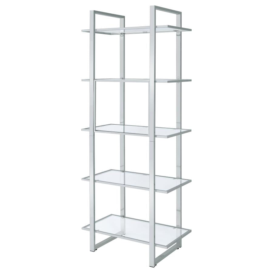 Hartford Silver Bookcase - furniture place usa