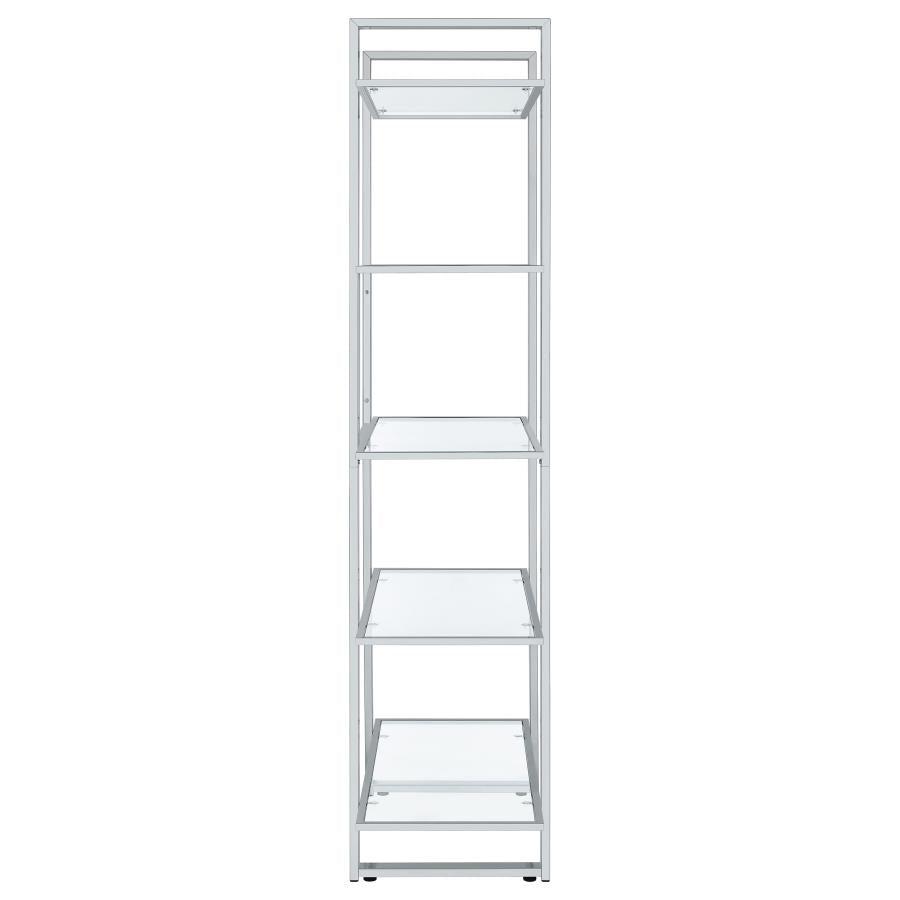 Hartford Silver Bookcase - furniture place usa