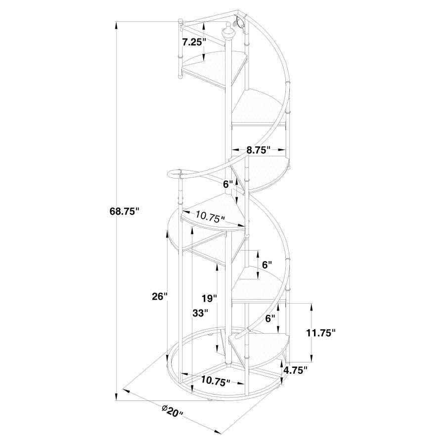 Roseglen Brown Bookcase - furniture place usa