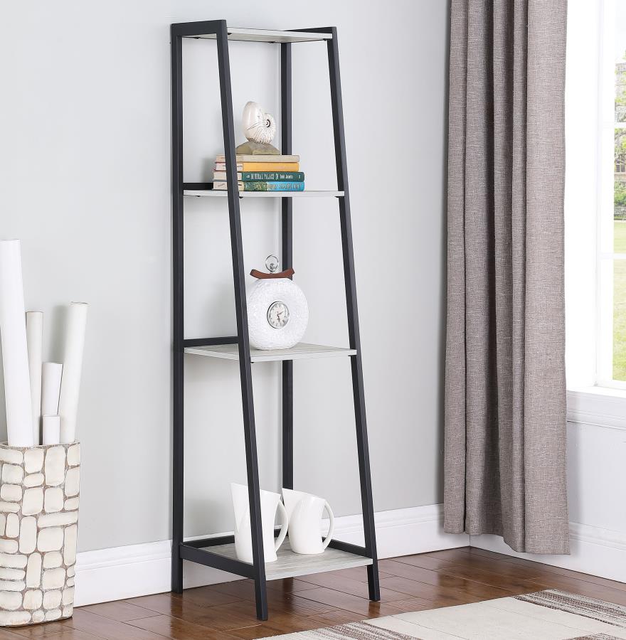Pinckard Grey Bookcase - furniture place usa