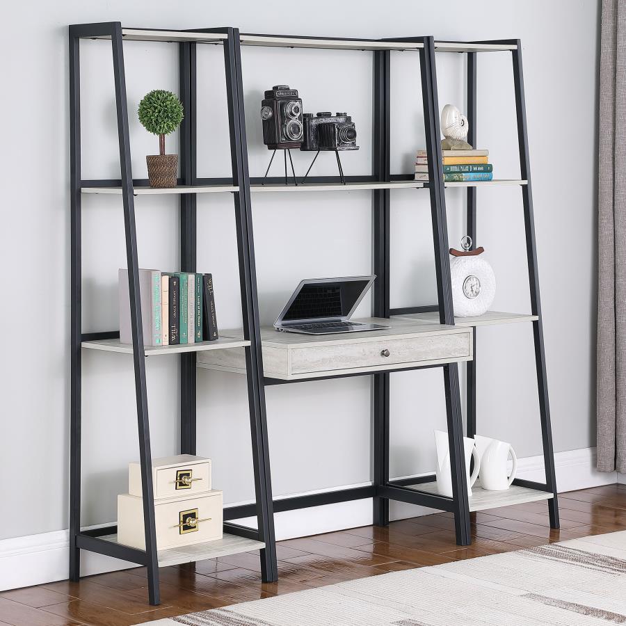 Pinckard Grey Bookcase - furniture place usa